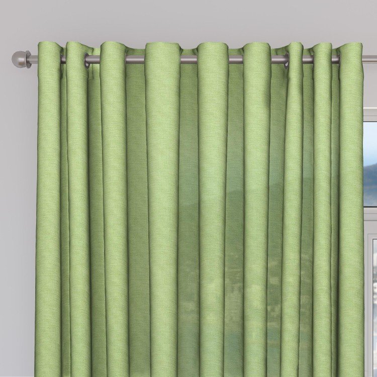 Комплект штор 2шт, лён, цвет зеленый, размер от 40 см
